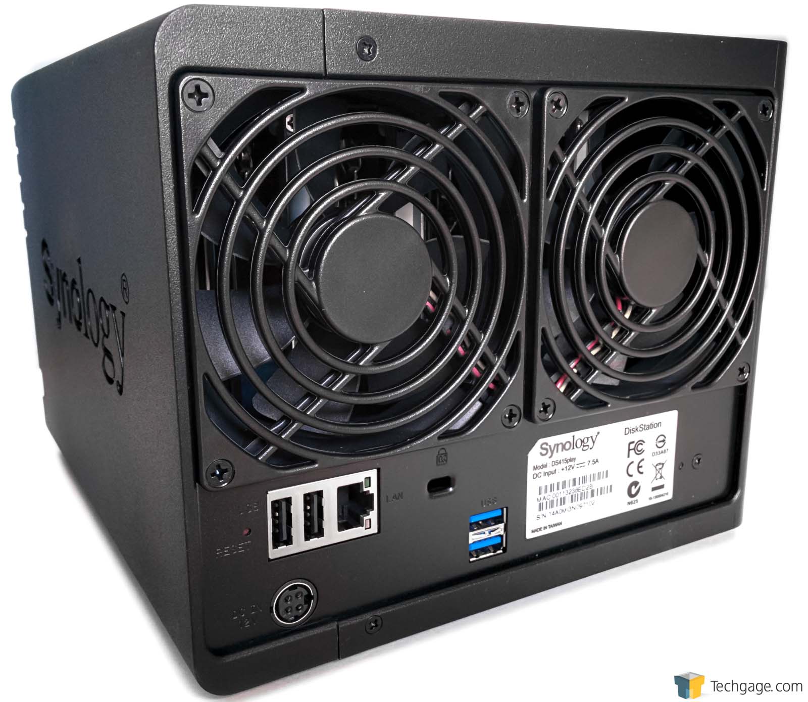 Synology DS415play – Rear Panel – Techgage