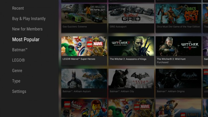 GeForce NOW Interface