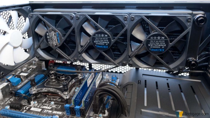 XSPC RayStorm D5 RX360 V3 Watercooling Kit - Radiator Installed