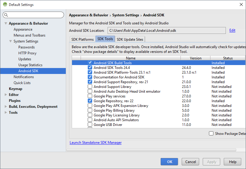 android studio sdk platform tools android studio sdk platform tools