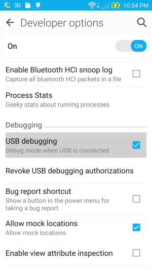 Enabling USB Debugging In Android Developer Menu