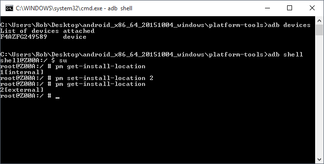 Running ADB Move Command (Windows)