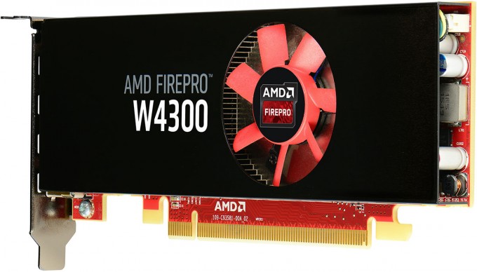 AMD FirePro W4300 Workstation Graphics Card - Side View