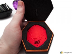 V-MODA Crossfade Wireless Bluetooth Headset - 3D Printed Red Side Panels Boxed