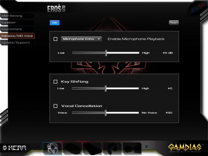 Gamdias Eros Elite Voice Settings