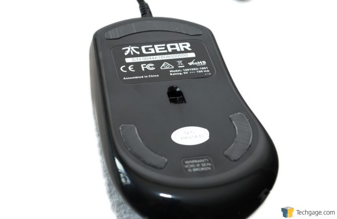 Techgage Review Of The FNATIC Clutch Gaming Mouse Under Side