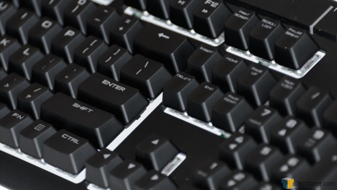 Corsair Strafe RGB Silent Keyboard (7) Key Close-Up