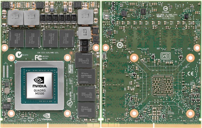 NVIDIA Quadro M5500 Mobile GPU - Front & Back