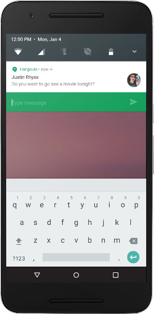 Android Inline Message Mode