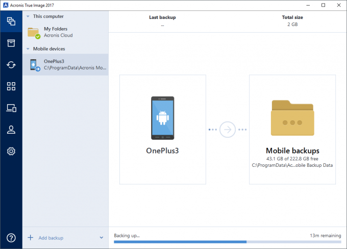 Acronis True Image 2017 Mobile Backup