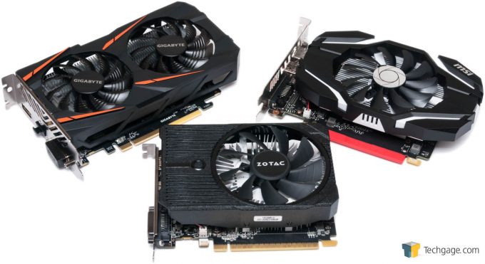 GIGABYTE RX 460, MSI GTX 1050 Ti And ZOTAC GTX 1050