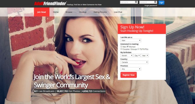 AdultFriendFinder Website