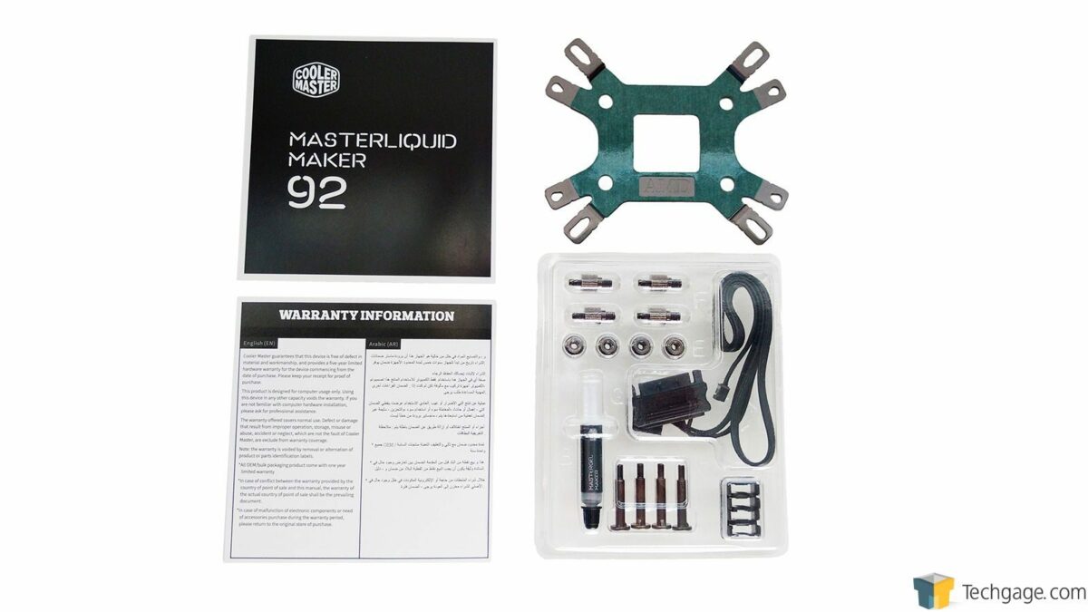 Cooler Master MasterLiquid Maker 92 Compact AIO Liquid CPU Cooler