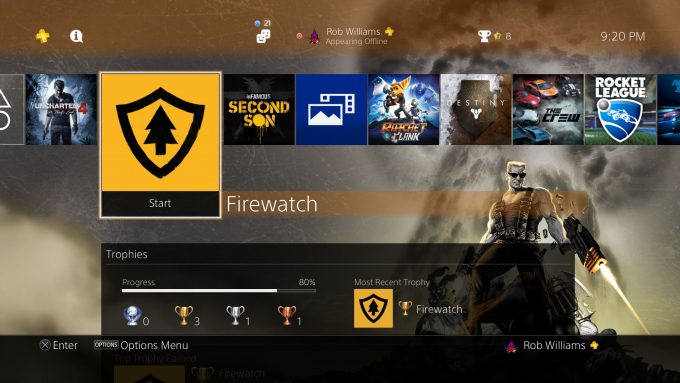 PS Main Menu - PS4 1080p