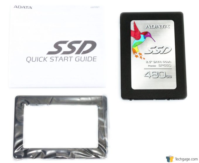 ADATA SP550 480GB SSD With Bracket Guide