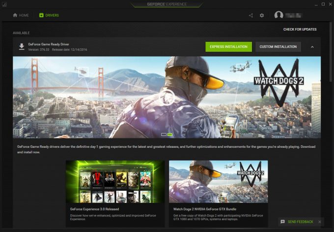 GeForce Experience - Driver Updates