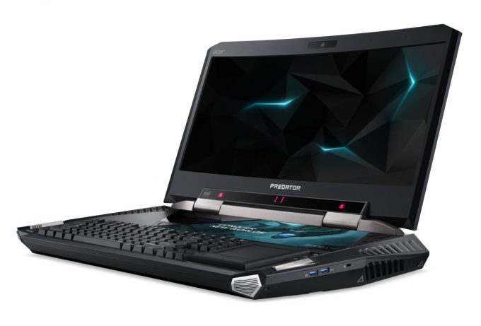 Acer Predator 21 X GX21-71 left facing eye tracking lights keyboard image touchpad