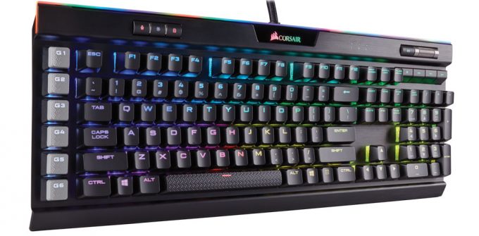 Corsair K95 RGB Platinum Keyboard Full View
