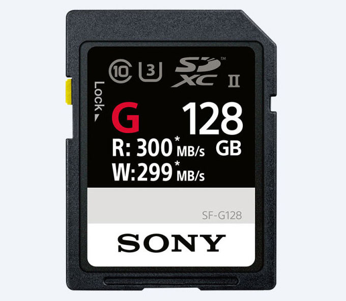 Sony 128GB SF-G SDXC 299MBs Write Memory Card