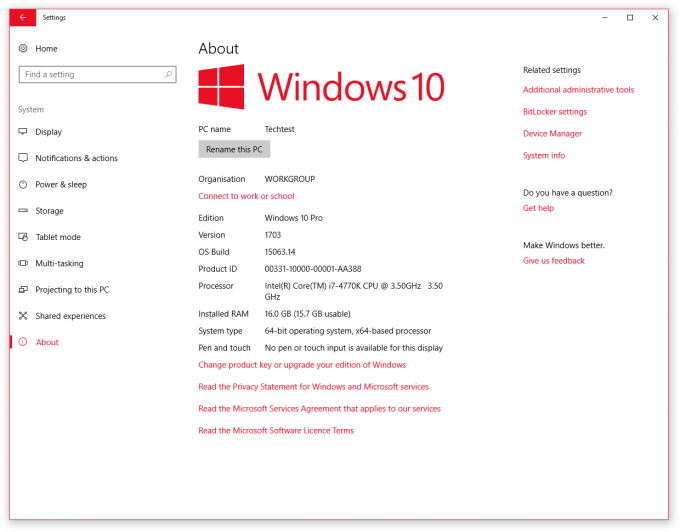 Windows 10 Creators Update Information & Build
