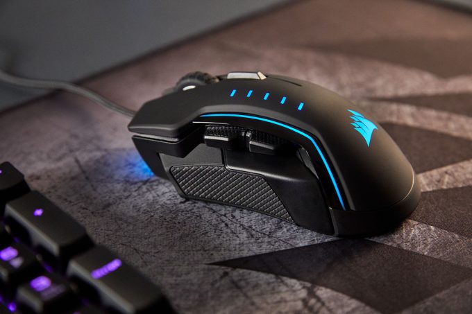 Corsair GLAIVE RGB Gaming Mouse - Left Side