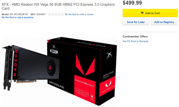 AMD Radeon RX Vega 56 Stock - Best Buy