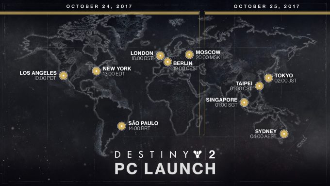 Destiny 2 PC Launch Times