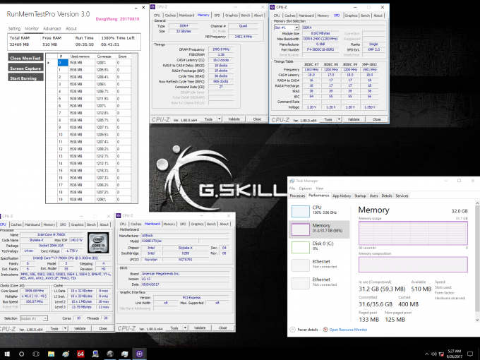 GSKILL 32GB DDR4-3800 SO-DIMM Validation