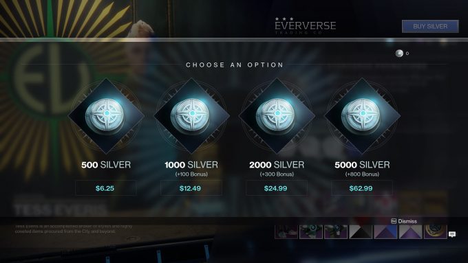 Destiny 2 - Silver Purchase