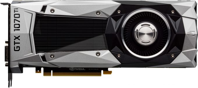 NVIDIA GeForce GTX 1070 Ti - Side-view