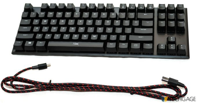 Techgage Review of the HyperX Alloy FPS Pro Main Body Shot With Braided Cable