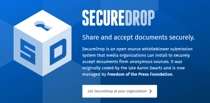 SecureDrop Homepage