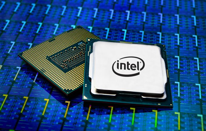 A photo released Oct. 8, 2018, shows a 9th Gen Intel Core proces