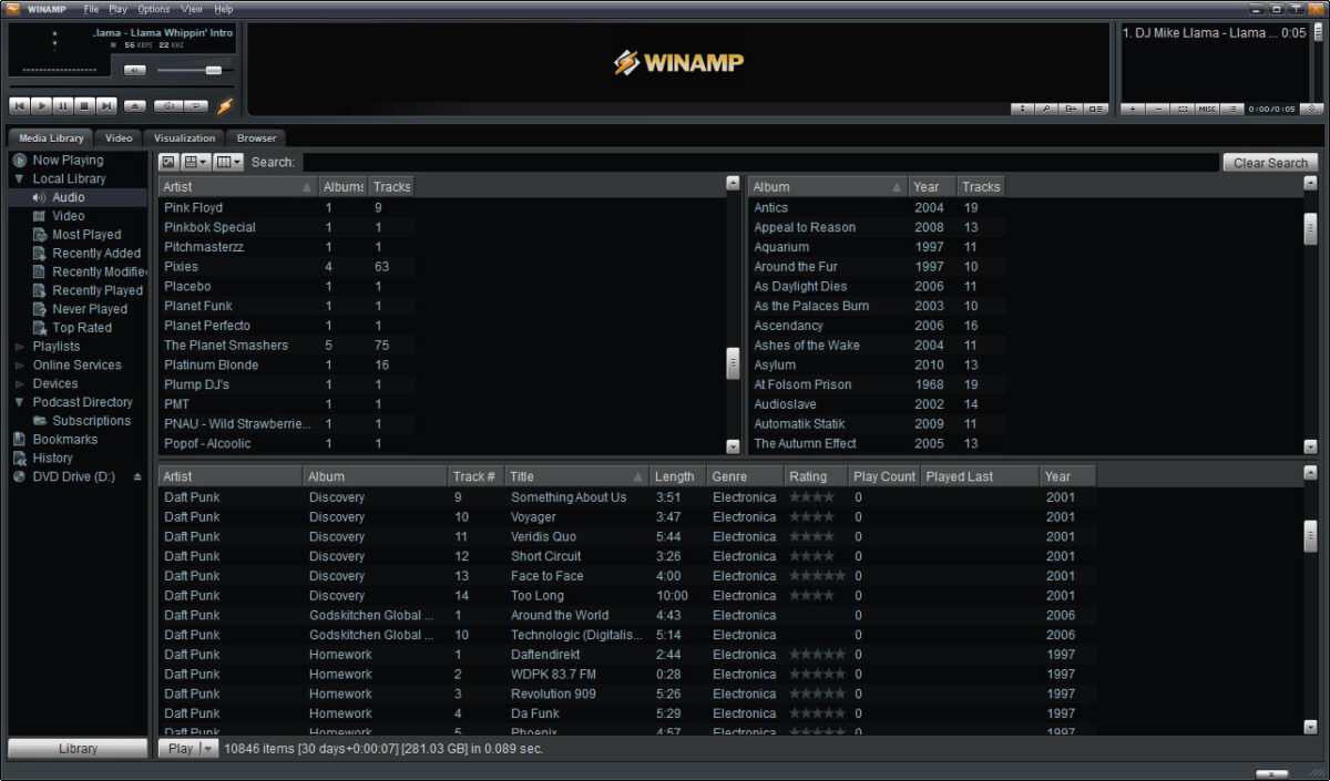 Winamp Version History