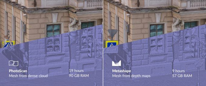 Agisoft PhotoScan vs Metashape Dense Cloud Performance