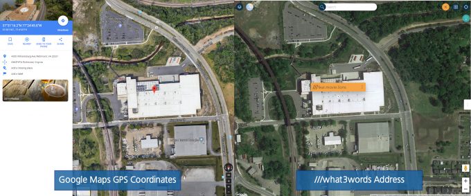 GPS Vs what3word Address