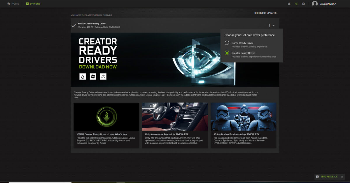 NVIDIA Launches 'Creator Ready' Drivers For GeForce, TITAN & Quadro GPUs –  Techgage