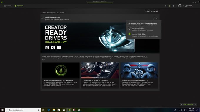 NVIDIA Creative Ready Driver - GeForce Experience