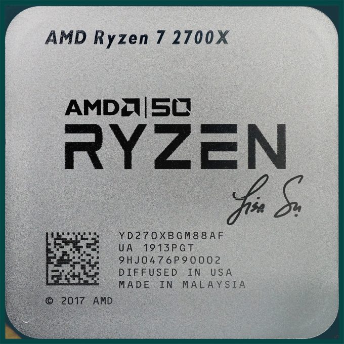 AMD Ryzen 7 2700X Inscribed With Lisa Su's Signature