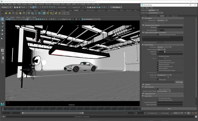 Autodesk Maya 2019 with Arnold GPU