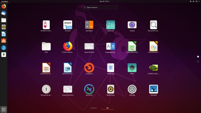 Ubuntu 19.04 Preinstalled Applications