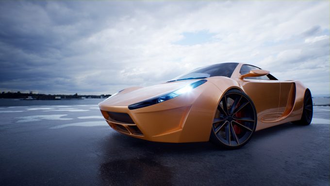 V-Ray for Unreal - Outdoor Automotive Visualization