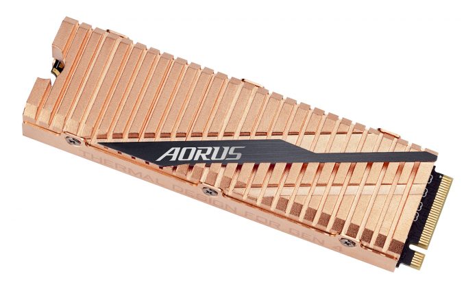 AORUS NVMe Gen4 SSD WEB top side left