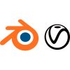 Blender and V-Ray Logos Thumb