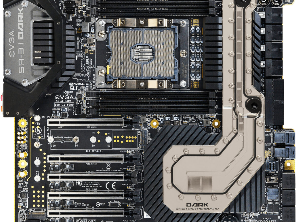 EVGA Releases High end SR 3 DARK Motherboard For Pairing With Intel s 28 core Xeon W 3175X Techgage