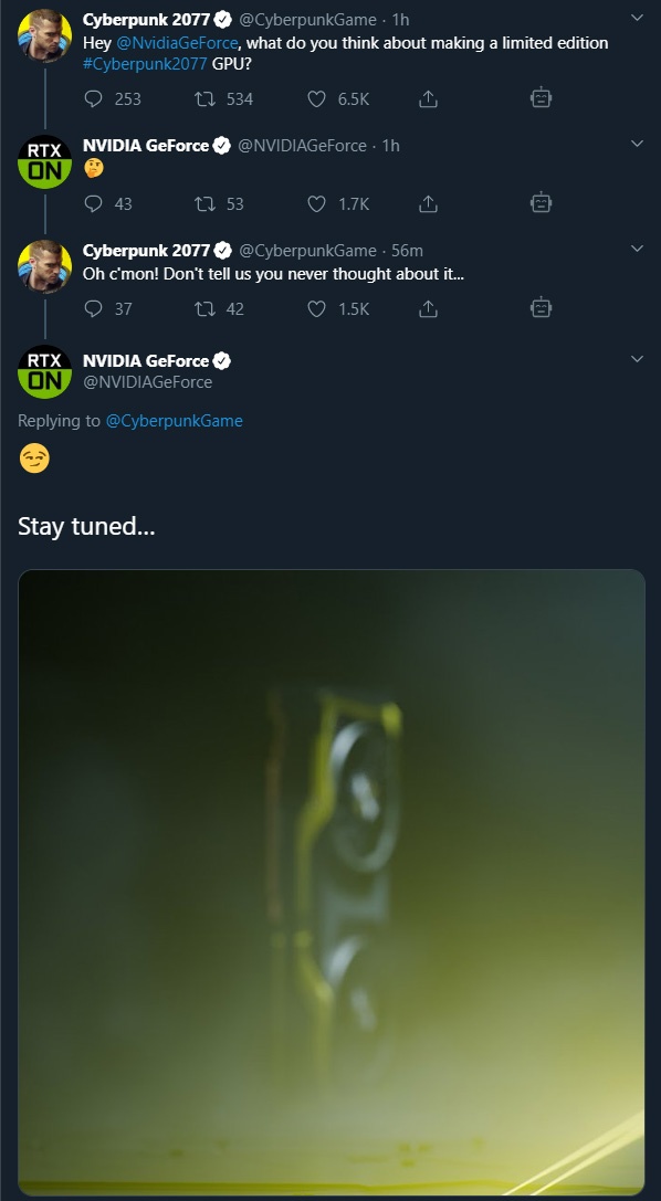 NVIDIA Cyberpunk 2077 GeForce Tease