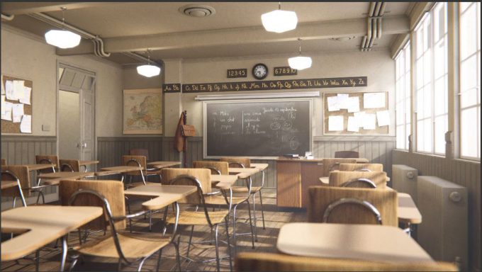 Classroom Project in Blender