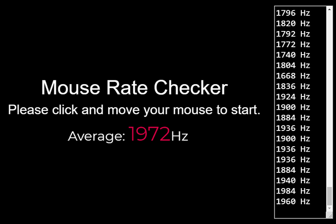 Mouse Rate Checker - Corsair Dark Core Pro