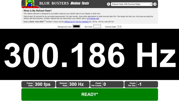 Blur Busters - 300Hz on Acer Predator Triton 500