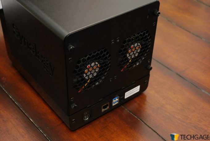 Synology DS420j Review Back Side Shot